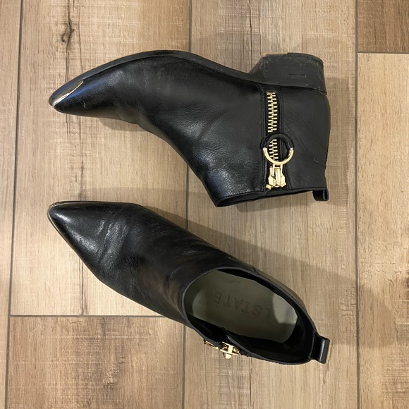 Beautiful western black ankle booties, size 8 - Picture 2 of 5